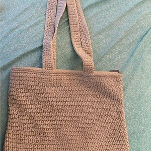 The Sak Beige Crochet Shoulder Tote